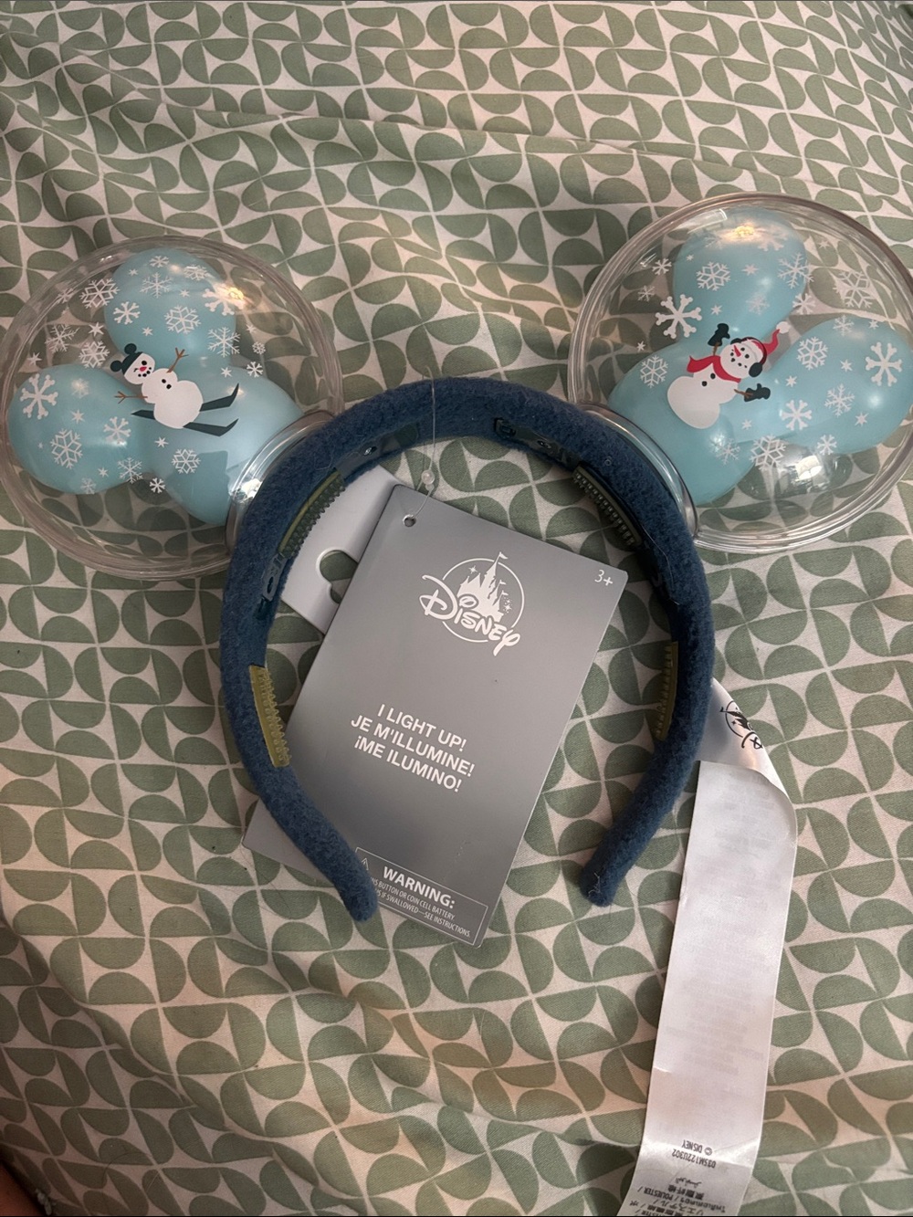 Disney Light-Up Snowman Bubble Ear Headband - Blue & Light Blue